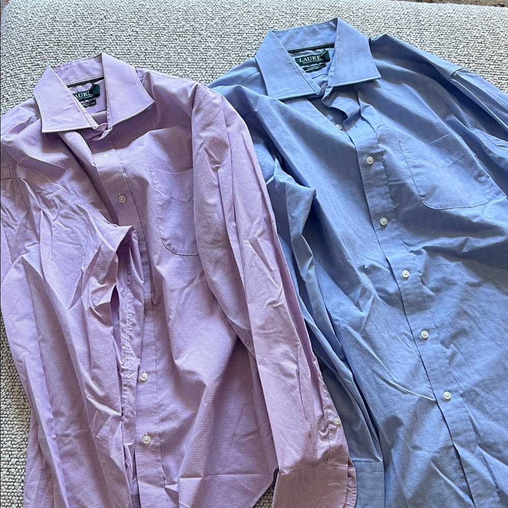 Ralph Lauren Men's Dress Shirts - Pink and Blue
